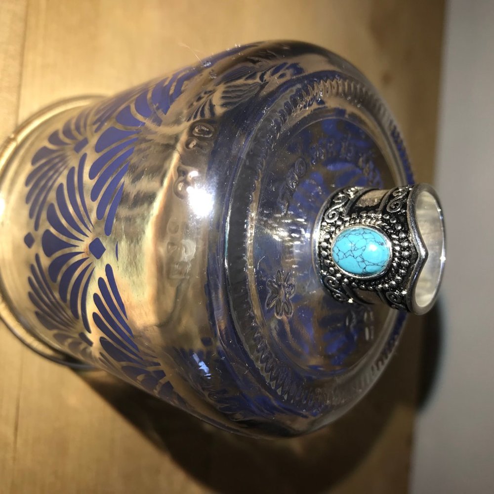 💥NWOT! Size 6 Silver Tone Turquoise Ring - Picture 5 of 9